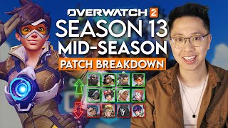 Hanzo can DESTROY TURRETS  Overwatch 2 Season 13 MidSeason Patch Breakdown [upl. by Bernadine]