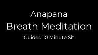 10Minute Guided Breath Meditation Anapana [upl. by Brunhild]