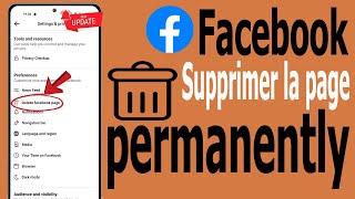 Comment supprimer une page Facebook [upl. by Annazus554]