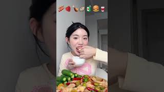 Mukbang with Quynh Truong 🥓🍓🍗🦪🧃🍔🥤trending food mukbang shorts viral [upl. by Stew75]