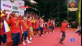 WAVIN FLAG WITH THE 2010 WORLD CUP CHAMPIONS SPAIN Good Quality [upl. by Aiciles]