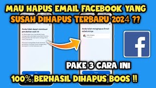 3 Cara menghapus Email facebook 2024  Hapus email facebook [upl. by Naujtna]