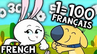 Nombres en Français Chanson Compter jusquà 100 Avec soustitres en 6 langues [upl. by Doralynn]