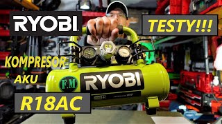 RYOBI R18AC TEST  KOMPRESOR AKUMULATOROWY [upl. by Munson954]