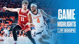 Wisconsin at Illinois  Highlights  Big Ten Mens Basketball  12102024 [upl. by Ardena822]