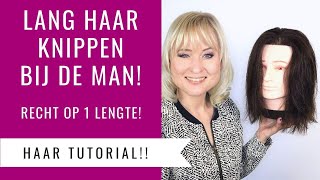 LANG HAAR KNIPPEN BIJ DE MAN RECHT OP 1 LENGTE  Dazzling Beauty [upl. by Danas]