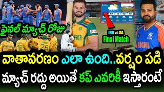 What Happens If Rain Obstructs India amp South Africa FinalRSA vs IND Final Updatest20worldcup2024 [upl. by Hake]