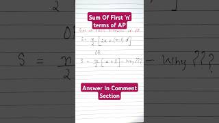 ARITHMETIC PROGRESSION FORMULA Class 10th MATHS shorts maths ncert mathstricks ap arithmetic [upl. by Ervine]