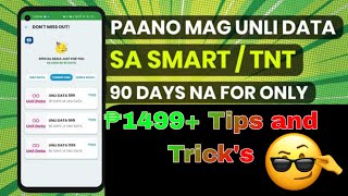 1499 LANG MAY 90DAYS UNLIMITED DATA KANA SA TNT [upl. by Ashwell787]