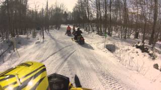 trail riding a skidoo 600rs [upl. by Ellednahs]