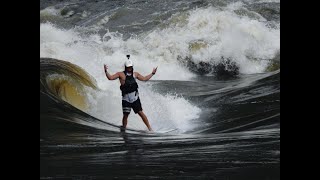 Zambezi River wave surfing  Sam Bradford [upl. by Greenwood]