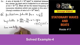 Class 11 Physics  Stationary Waves amp Beats  17 Solved Example4 on Superposition of Waves [upl. by Pape]