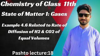 Example 46 Related to Graham Law of Diffusion pashtolecture chemistry [upl. by Nodab606]