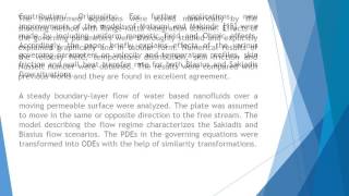 A Steady MHD Boundary Layer Flow of Water Based Nanofluids over a Moving Permeable Flat Plate IJMR 4 [upl. by Margo7]