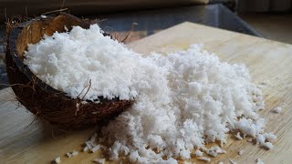 Grated coconut I How to Make Freshly Grated Coconut easily at home [upl. by Celesta]