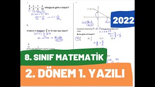 8 Sınıf Matematik 2 Dönem 1 Yazılı Soruları Ve Çözümleri İzle [upl. by Niamert]