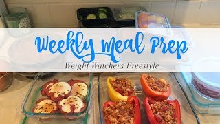 Weekly Meal Prep  Weight Watchers Freestyle  Breakfast lunch snack dinner and dessert prep [upl. by Macgregor]