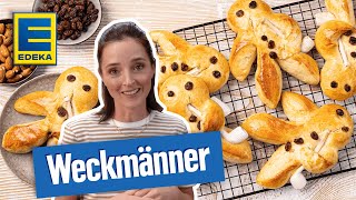 Weckmänner Rezept  Hefeteig für Weckmänner selber machen [upl. by Nurat]