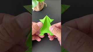 Jumping Frog Origami Paper Frog Making How to make paper frog whichjumpsnewtrendingshortsvairal [upl. by Notlok]