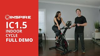 Inspire Fitness IC15 Indoor Cycle Full Demo [upl. by Leorsiy]