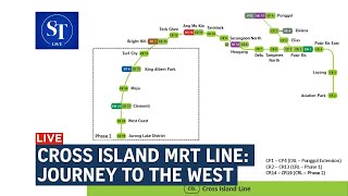 Six underground MRT stations in the west when Cross Island Lines phase 2 opens in 2032  ST LIVE [upl. by Jonme283]