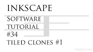 Inkscape Software Tutorial 34 Tiled Clones 1 [upl. by Akiret]