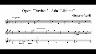 Traviata Libiamo Verdi  score [upl. by Eniawed400]