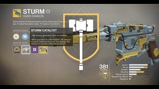 Destiny 2  How to easily Obtain and Progress the Sturm Catalyst amp Masterwork [upl. by Aimek144]