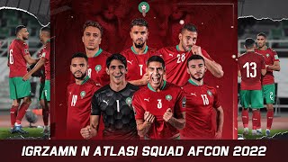 Morocco Official Squad  African Cup 2022  Knock Out Phase [upl. by Wichern]