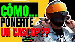 TUTORIAL COMO PONERTE UN CASCO DE MOTO CORRECTAMENTE  COMO ABROCHAR UN CASCO  CASCO DOBLE D [upl. by Wolford]