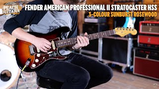 No TalkingJust Tones  Fender American Professional II Stratocaster HSS 3Color Sunburst Rosewood [upl. by Volkan]