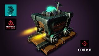 Modeling Unwrap amp Texturing Stylized Mine Cart  Part1 Modeling [upl. by Losiram]