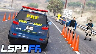 GTA V  MOD POLICIA  MEGA BLITZ POLICIAL COM POLICIA RODOVIÁRIA FEDERAL  PRF   EP 210 [upl. by Rednaxela]