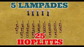 Age of Mythology 5 Lampades vs 25 Hoplites [upl. by Galvan547]