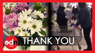 Doctors and Nurses Given Flowers and Applause from British Supermarkets [upl. by Vasos737]