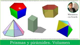 Prismas y pirámides Información introductoria y cálculo de volúmenes Video 109 [upl. by Salaidh302]