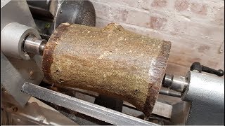 Woodturning  English Laburnum [upl. by Arbrab]