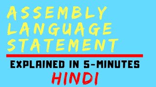 Assembly Language Statement  Imperative Declaration and Assembler Directives HINDI [upl. by Nanette]