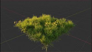 Make realistic grass in 1 minute Blender Tutorial [upl. by Ettenyl946]