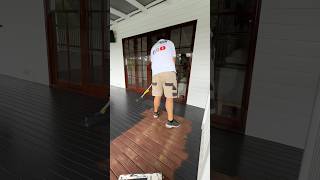 Painting Deck in Black 😃blackdeck blackpaint paintingvideo [upl. by Voltmer119]