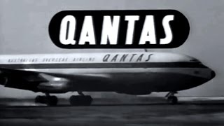 QANTAS Airways Boeing 707138 Commercial  1960 [upl. by Lleral596]