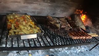 Asado con vegetales a la plancheta  Cocineros Baraderenses [upl. by Raclima575]