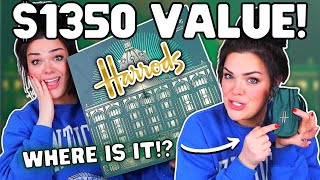 INSANE 1350 VALUESomething is MISSING  Luxury Harrods Advent Calendar Unboxing [upl. by Damour890]