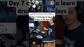 Day 7 of trying to learn drums in 30 days Double Bass metal drummer drums drumming [upl. by Ilan70]