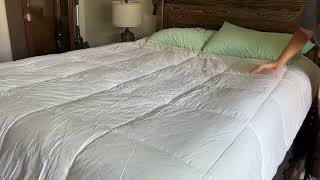 Dafinner Cotton Lightweight Down Alternative Comforter Cooling Duvet Insert for Warm Weather Sleepe [upl. by Rondi]