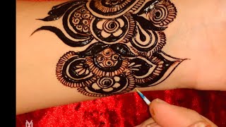 Beautiful Arabic Henna DesignNew Design TutorialHenna Design 2024 [upl. by Willard]