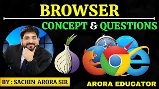 What is Web Browser  Browser Types  Browser QuestionsMCQ amp Concept  Arora Educator [upl. by Haliehs]