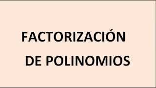 FACTORIZACIÓN DE POLINOMIOS Combinación de casos1 [upl. by Ylnevaeh]