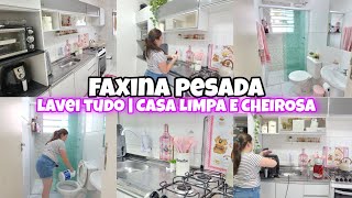 FAXINA PESADA  COZINHA  BANHEIRO  LAVEI TUDO  CASA LIMPA E ORGANIZADA  DONA DE CASA 🏠 [upl. by Anitnatsnok983]