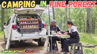 Car Camping In Pine Forest  Camper Van Setup In Fortuner  Group Camping In India  Caravan setup [upl. by Bettine]